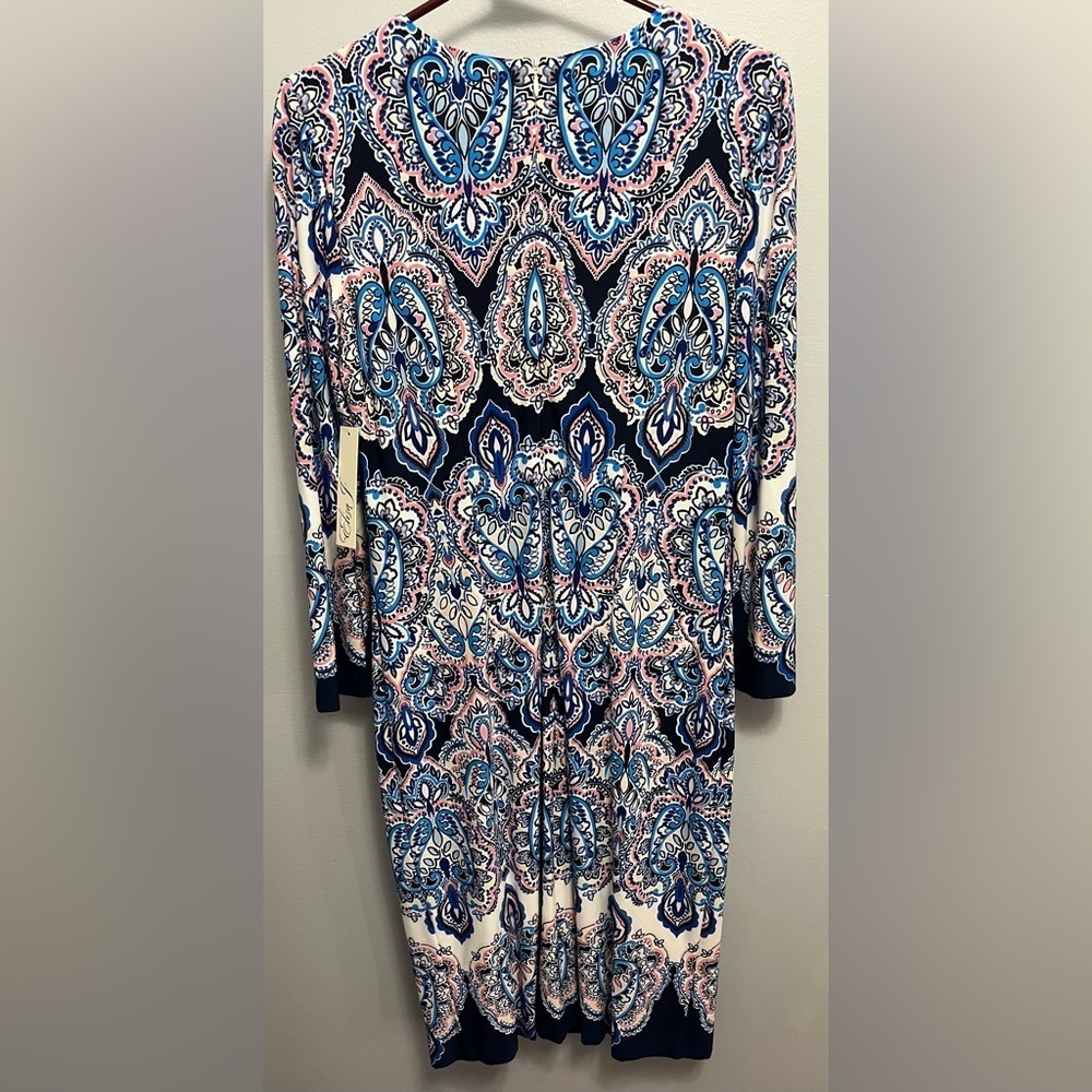 Eliza J size 6 floral paisley midi dress Cottagecore prairie vintage art design - Picture 4 of 5